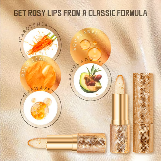 💄Luxus rúzs arany- és ezüstpelyhekkel, amely azonnal ragyogóvá teszi az arcszínt.