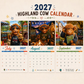 🐮2027 májusában virágzó szerencsét kívánunk neked！🔥2027-es vicces skót tehén fali naptár | A4-es falinaptár |