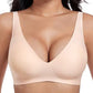 💕 Jelly Wireless Melltartó – Varrat Nélküli, Push-Up, Mély V-Nyákú, 9 Szín, S–3XL 🎀