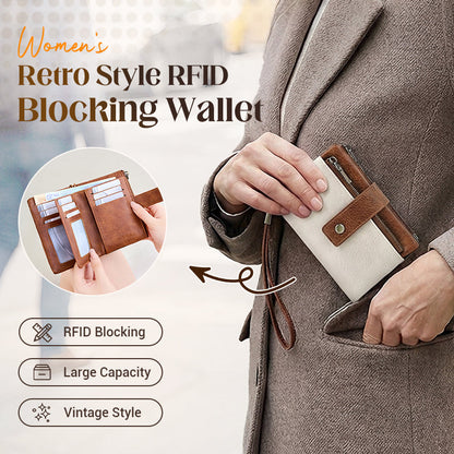 🤩Női RFID-blokkoló bőr pénztárca