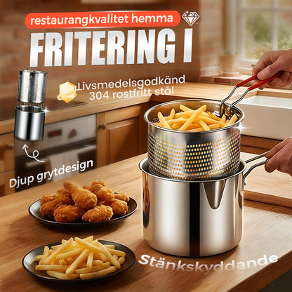 🔥 🍳 Multifunkcionális serpenyő 304-es rozsdamentes acélból – süthet, piríthat, főzhet és párolhat egy edényben🍟