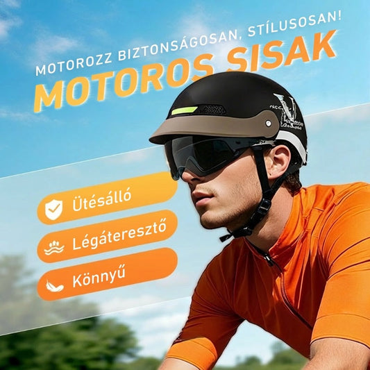 ⛑️🛵 Légáteresztő, könnyű, ütésálló motoros sisak 💕