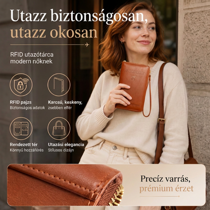 🧳2026-ben a turizmusnak elengedhetetlen✈️Többfunkciós RFID útlevél tárca