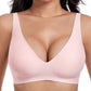 💕 Jelly Wireless Melltartó – Varrat Nélküli, Push-Up, Mély V-Nyákú, 9 Szín, S–3XL 🎀
