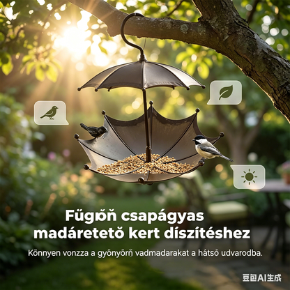 🐦Függő esernyős madáretető és fürdő
