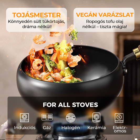 👨‍🍳🍳 Megnövelt vastagságú, bevonat nélküli serpenyő 🍲✨