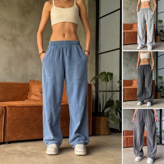 【S-3XL】👖Női laza, rugalmas derékú alkalmi nadrág