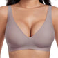 💕 Jelly Wireless Melltartó – Varrat Nélküli, Push-Up, Mély V-Nyákú, 9 Szín, S–3XL 🎀