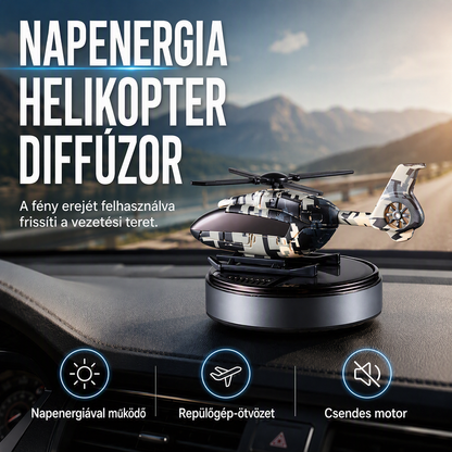 🌷Napenergiával működő forgó helikopter alakú autóillatosító🚁