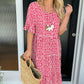 🎁2025-es nagy kiárusítás🎁💥Kernyakú pöttyös midi ruha