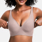 💕 Jelly Wireless Melltartó – Varrat Nélküli, Push-Up, Mély V-Nyákú, 9 Szín, S–3XL 🎀