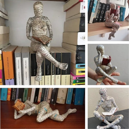 📚Modern skandináv szobor egy olvasó nőről