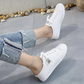 💐Női farmer anyagú slip-on papucs – kényelmes talp és laza stílus 👟☀️