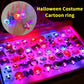 🎁LED-es fényű halloweeni fénygyűrű😍 - 50 darabos szett