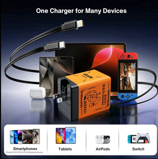 🔥W&O 2 az 1-ben GaN 20 W-os gyors töltő, a legjobb ajándékok