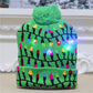 Kötött LED karácsonyi sapka