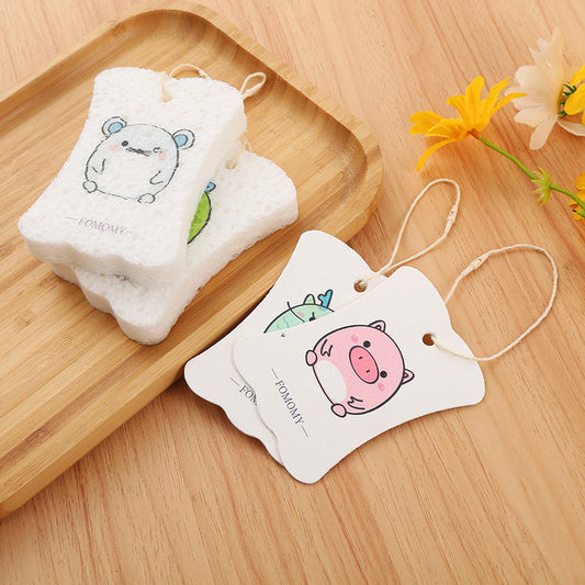 🧺🌱 Nyomtatott mintás, faanyagból és pamutból készült tisztító kendő – 💖 természetes faanyag + pamutszálak – utánvéttel
