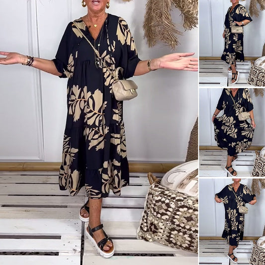 👗✨【S-3XL】Lightweight nyomtatott ruha