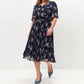 【S-4XL】💐 Elegáns virágos pliszírozott ruha
