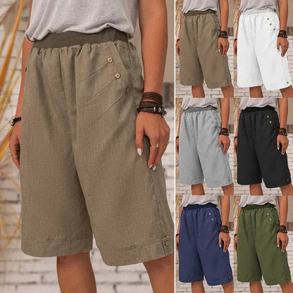 💥Flapped nyári rövidnadrág zsebekkel nők számára