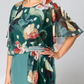 【S-4XL】🌺Elegáns hálós nyomtatott kerek nyakú ruha