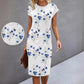 🌸Női elegáns ruha nyomtatott kerek nyakkal