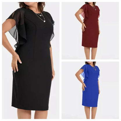 ✨Egyszínű kerek nyakú midi ruha