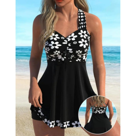 Női virágmintás Tankini fürdőruhák Boyshorts-szal