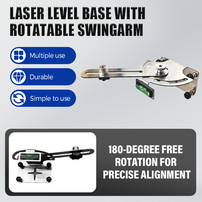 ⏳ Időre korlátozott akció⏰Laser Level Base forgatható lengőkarral