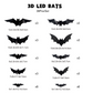 🦇Halloween 3D világító denevérek