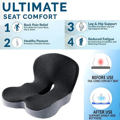 💺Csúszásgátló memóriahab üléspárna és háttámla