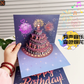 🎁Tűzijáték pop-up torta fényekkel és zenével, születésnapi kártyaajándék