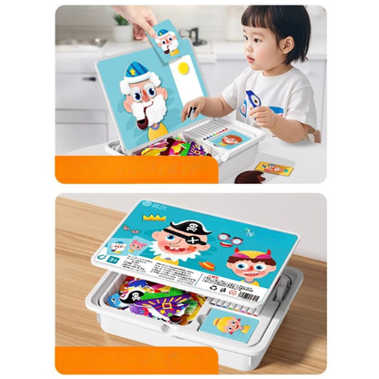 Mágneses puzzle játék, óvodáskorú gyermekek számára tervezett oktató játék