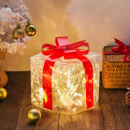 Ragyogó karácsonyi ajándékdoboz-díszek