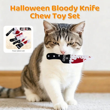 Halloween véres kés állat rágó játék szett
