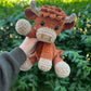 🎄🔥Horgolt skót tehén amigurumi minta🐮 – DIY készlet és kész plüss
