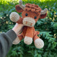 🎄🔥Horgolt skót tehén amigurumi minta🐮 – DIY készlet és kész plüss