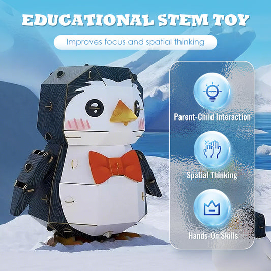 3D pingvin papír puzzle modell készlet