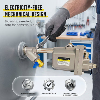 ⚙️ Automatikus leeresztő szelep – nincs légveszteség, megakadályozza a rozsdásodást és egyszerűen felszerelhető 🔧