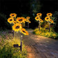 🌻Vízálló napelemes napraforgó lámpák – valósághű szirmok, IP65 időjárásálló és 8-12 órás automatikus világítás