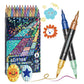 🎁🎨 24 Színű Kétvégű Csillámos Filctoll Készlet ✨🖊️