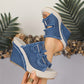 👡2026 Női alkalmi denim platformos szandál