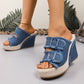 👡2026 Női alkalmi denim platformos szandál
