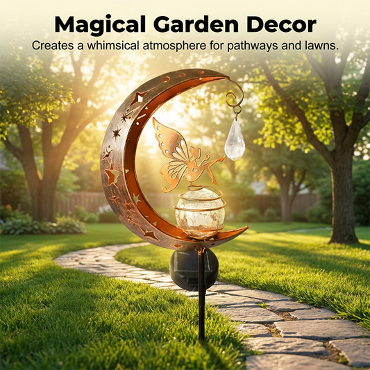 🌙 Varázslatos Éjszakák a Kertben: Szeszélyes Hold és Tündér Napelemes Lámpa! ✨🧚‍♀️