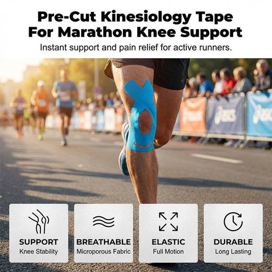 Előre kivágott kineziológiai tapasz térdre