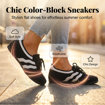 【EU 36-43】👡 Női retro hullámos csíkos, fűzős cipő 🌿💕