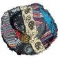 Többszínű, patchwork mintás, zsebes kenderkalap