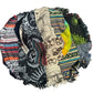 Többszínű, patchwork mintás, zsebes kenderkalap