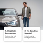 ✨2+1 ingyen✨Professzionális fényszórótisztító és -felújító készlet🚗