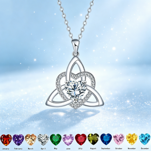 ✨🎁 Kelta csomós szív alakú medálos nyaklánc 💖